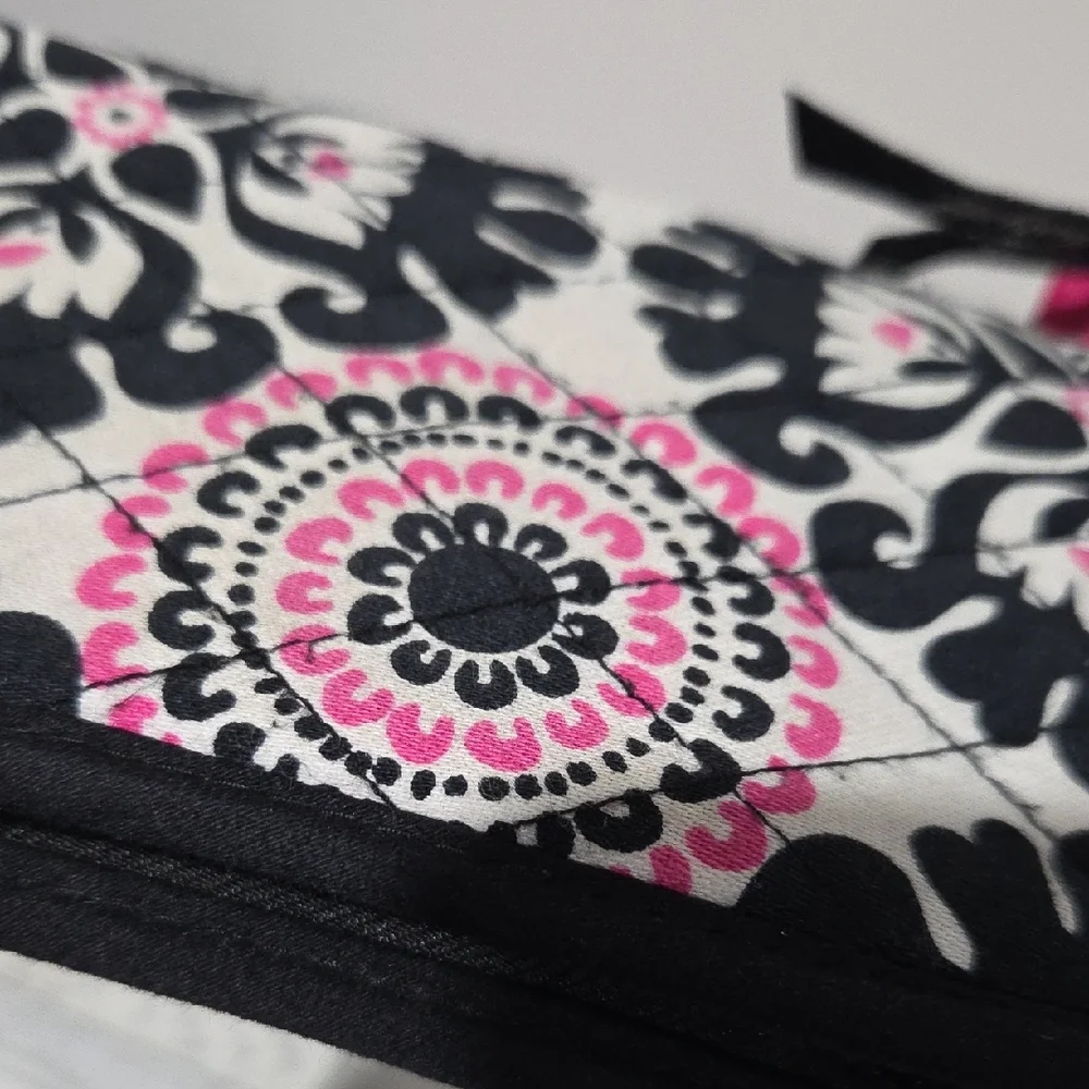 Thirty-One Black and Pink Patterned Wallet
